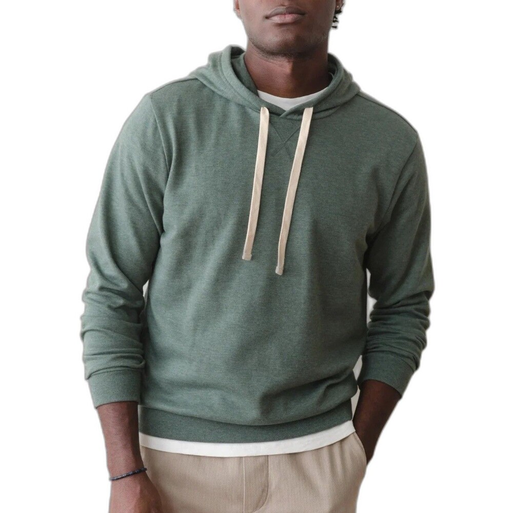 Marine Layer Pullover Hoodie Textured Men’s Medium M Green Beachy Soft Hooded